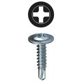 L.H. Dottie Self-Drilling Screw, #8-18 x 3/4 in, Zinc Plated Steel Wafer Head Phillips Drive, 500 PK TEKWT834